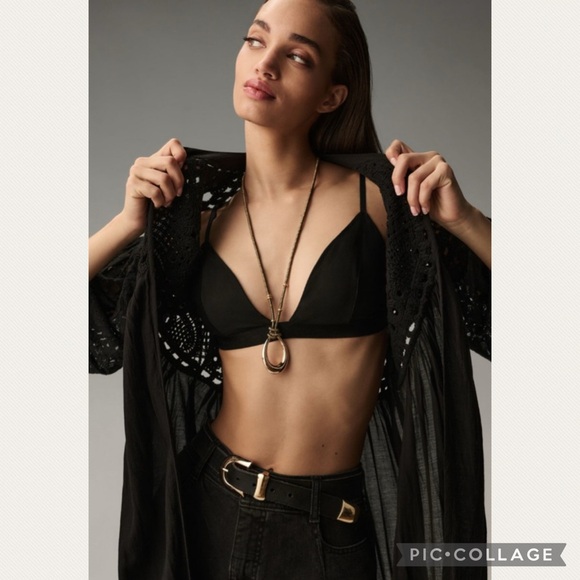 :Price Firm: Anthropologie Mixed Lace Crochet Duster - Picture 2 of 12